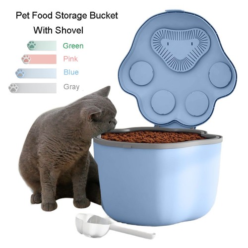 Large Cat Dog Food Storage Container Seal Moisture-Proof Pet Grain Save Barrel