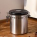 304 Stainless Steel Seal Tank Thickened Food Storage Airtight Jar With Scoop Exhaust Valve