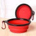 Portable Pet Bowl Foldable Telescopic TPE Dog Bowl For Outdoor Drinking Water