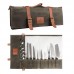 Chef's Knife Waxed Canvas Roll Bag Kitchen Appliance Package