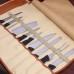 Genuine Leather Chef Knife Roll Bag Can Holds 10 Knives