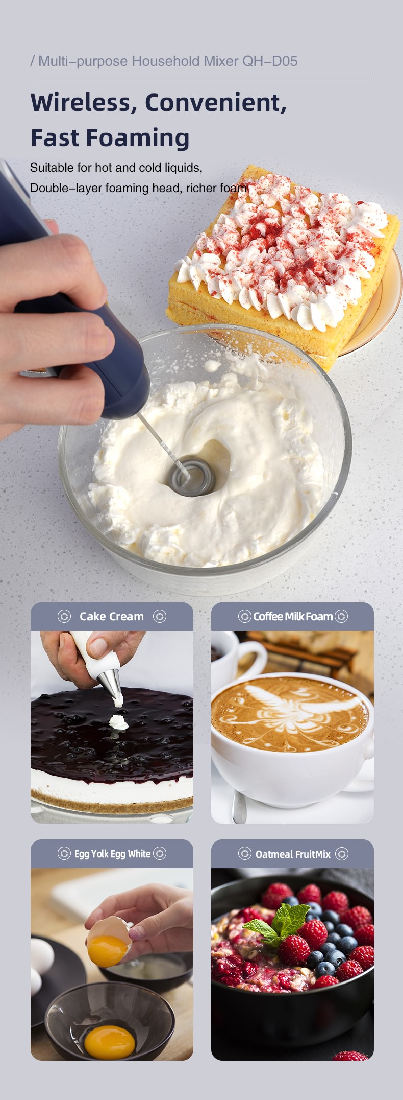 New Household Portable milk frother