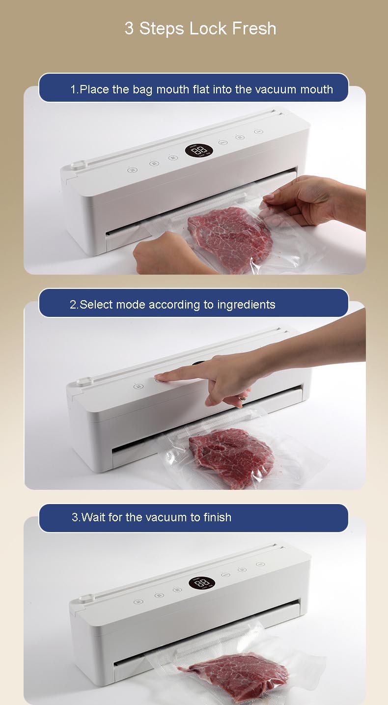 Fully automatic household vacuum sealing packaging machine small food preservation sealing plastic sealing machine