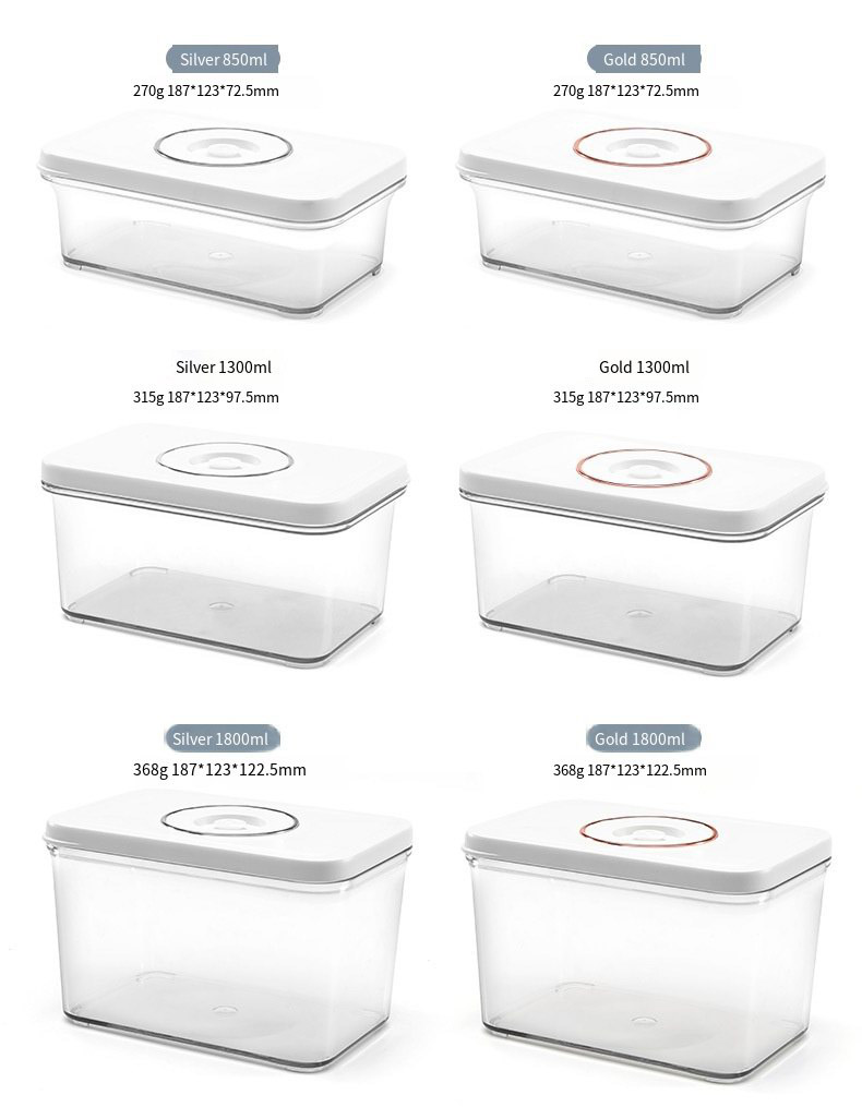 QH30 Food Vacuum Crisper Plastic Seal Container For Food Storage 4-piece Set