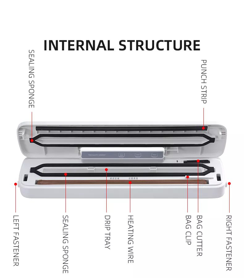 Mini Portable Vacuum Sealer With Buzzer Sound and Bag cutter