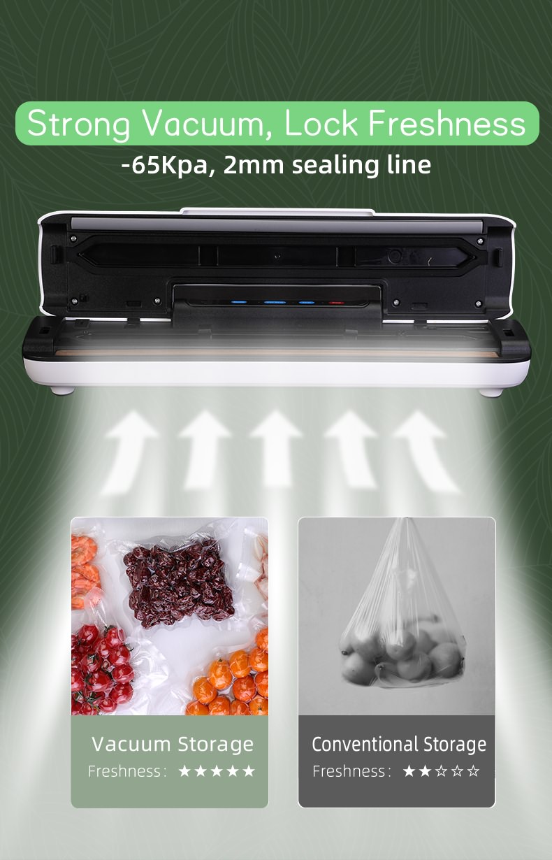 Rechargeable Portable Household Food Vacuum Sealer Built-in lithium battery One-key Vacuum