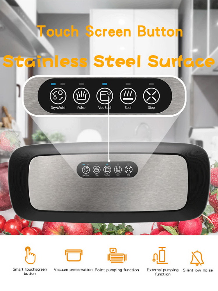 Touch Screen Vacuum Packaging Machine Stainless Steel Panel