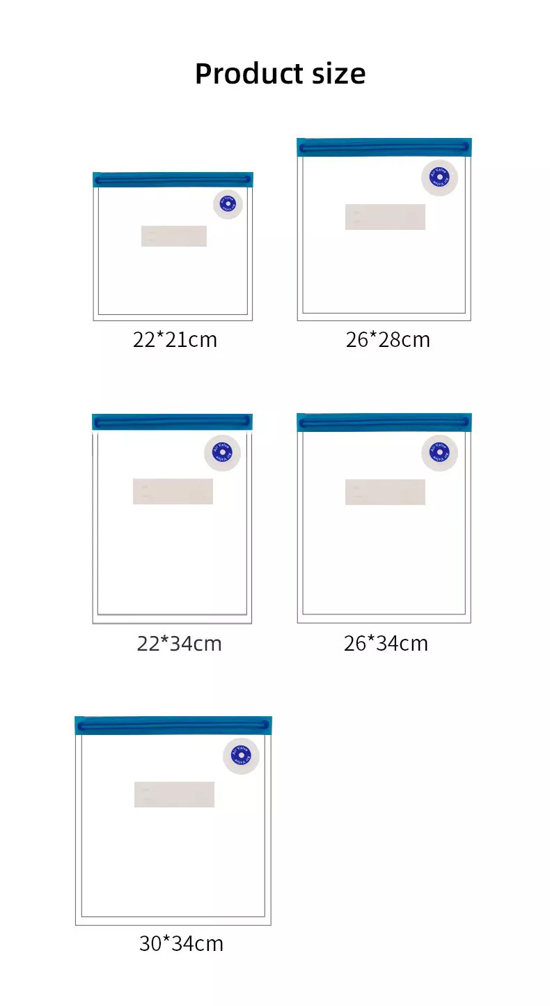 Vacuum Sealed Food Storage Zipper Bag