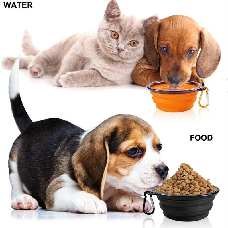 Pet Folding Telescopic TPE Bowl Portable Dog Bowl For Outdoor Drinking Water