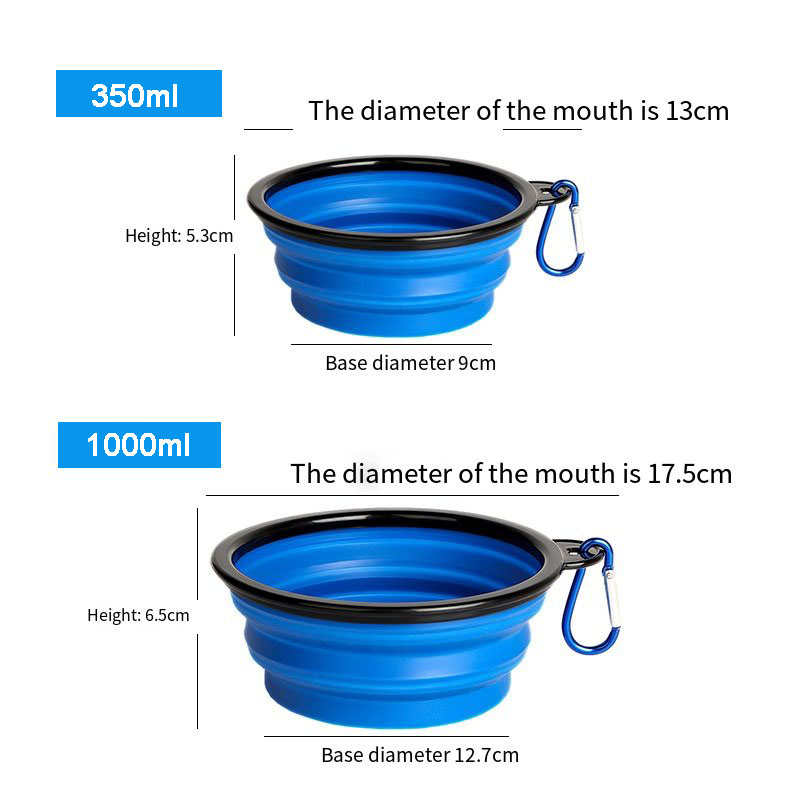 Pet Folding Telescopic TPE Bowl Portable Dog Bowl For Outdoor Drinking Water